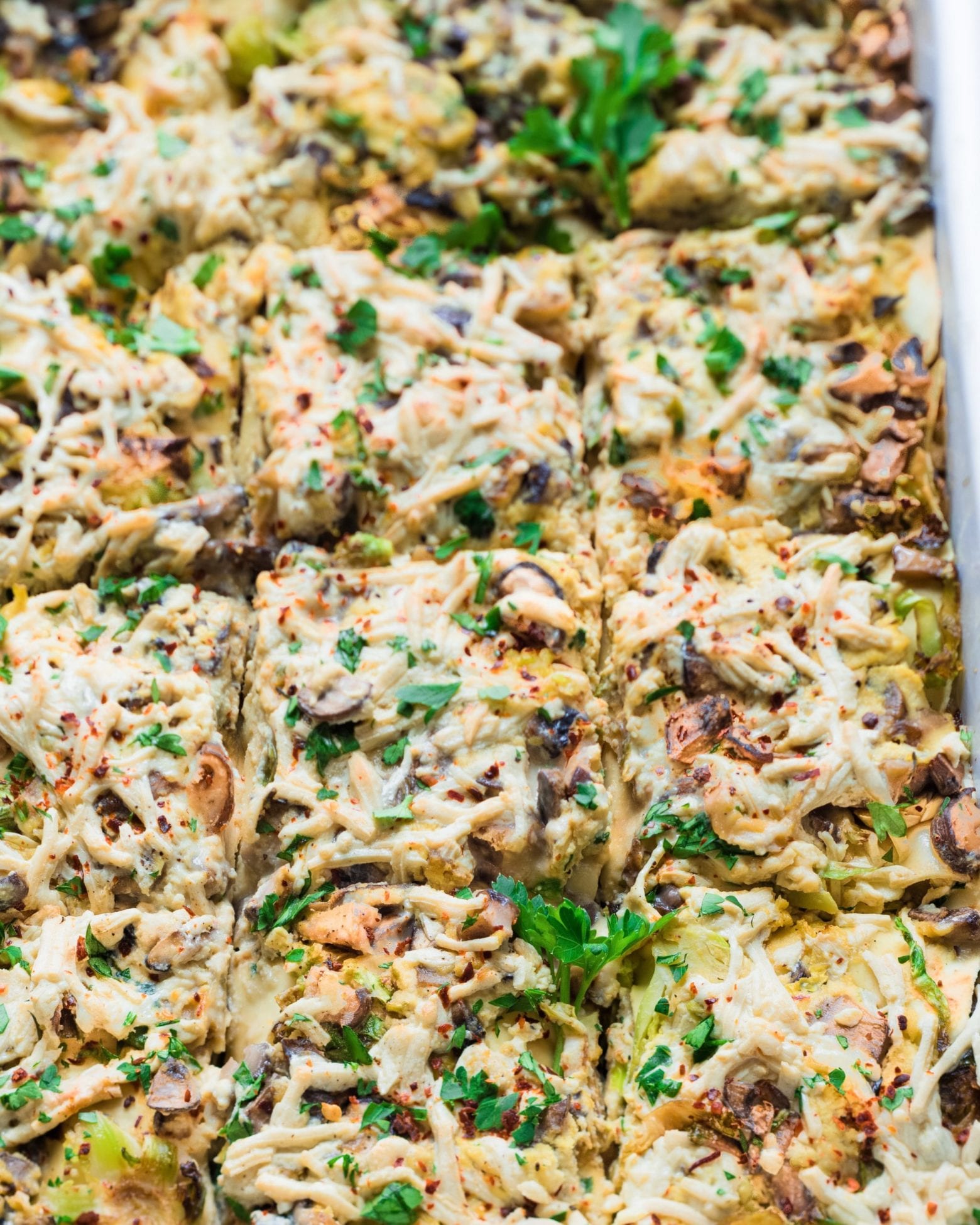 Vegan Brussels Sprouts and Mushroom Lasagna