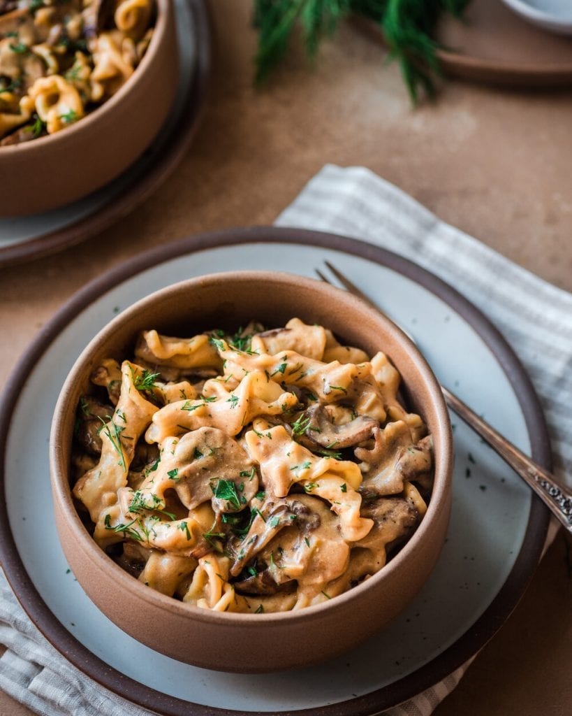 Creamy Vegan Mushroom Stroganoff - Rainbow Plant Life