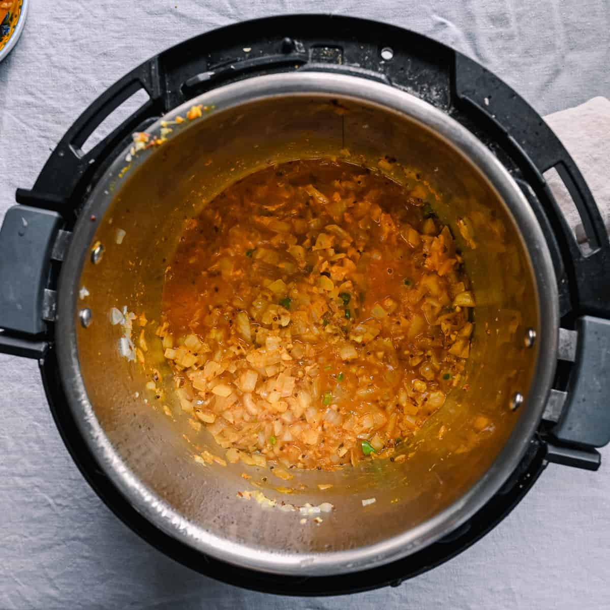indian spices and aromatics in instant pot