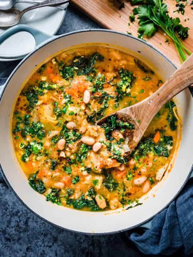 Creamy White Bean Soup with Kale Rainbow Plant Life