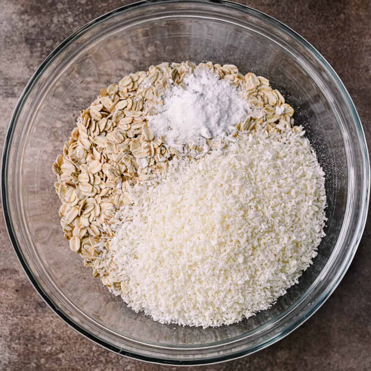 dry ingredients for vegan gluten-free cookies in a bowl