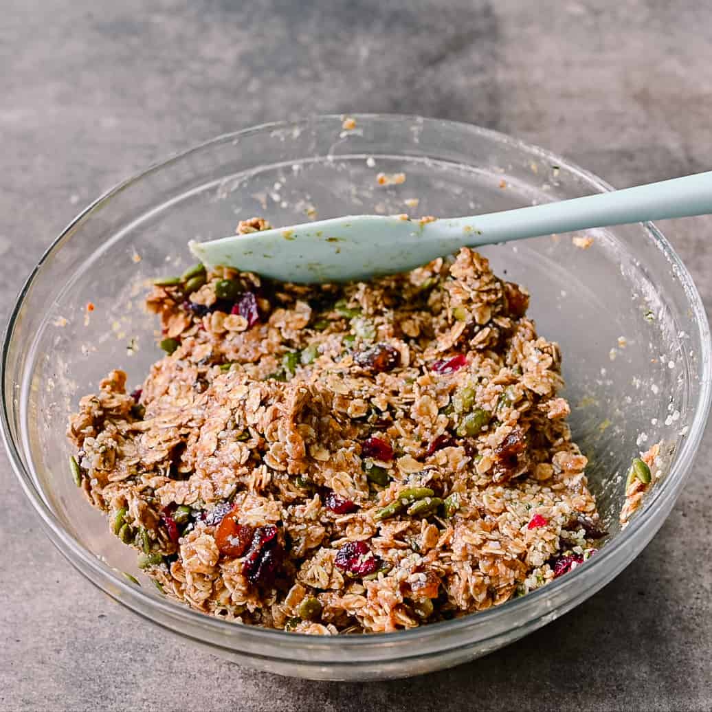 breakfast cookie dough in bowl