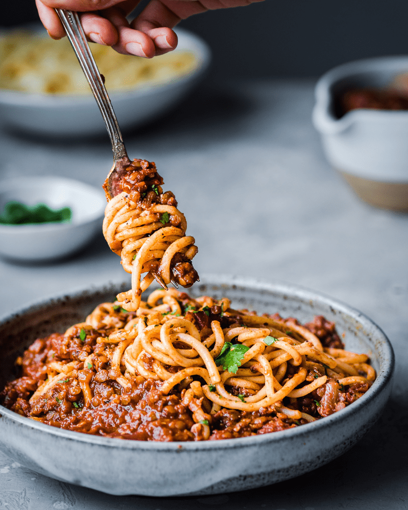 Lentil Bolognese - Rainbow Plant Life