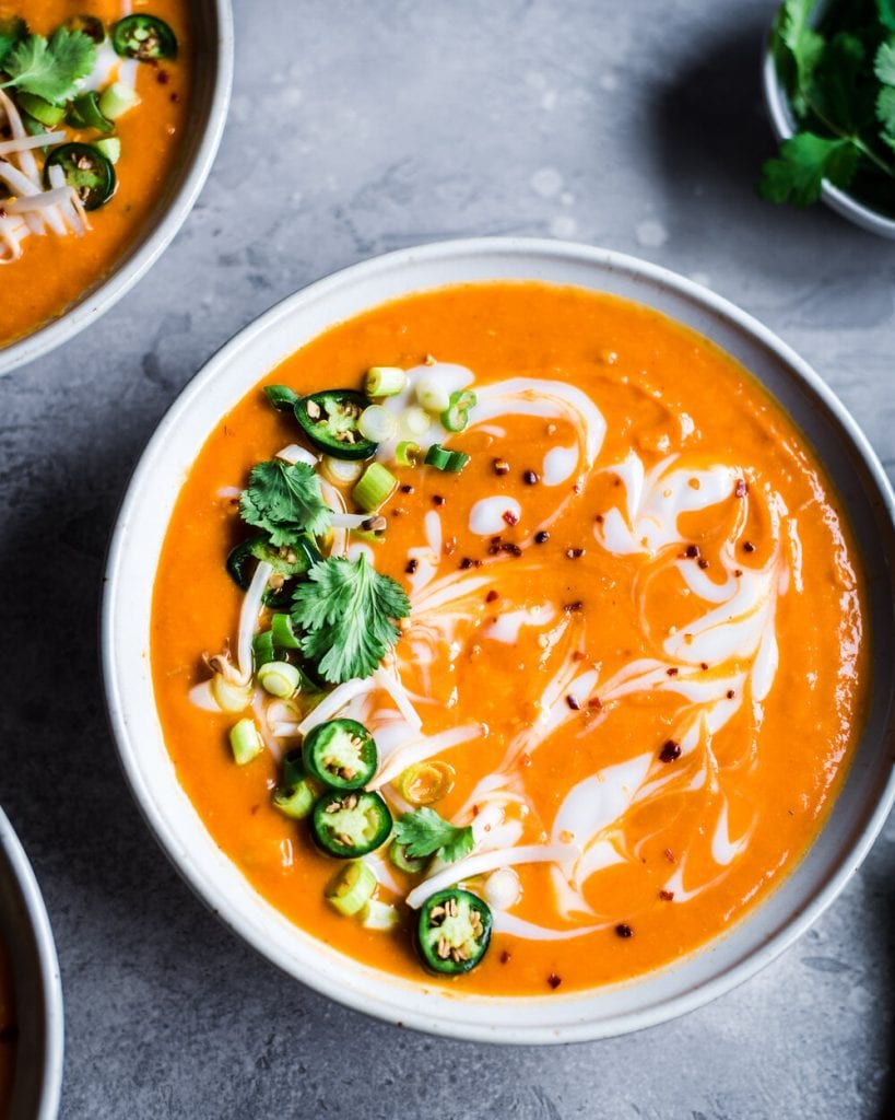 Instant Pot Thai Red Curry Sweet Potato Soup