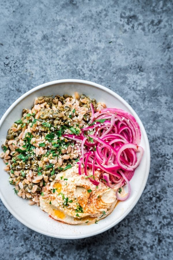 Mediterranean Lentil and Grain Bowls - Rainbow Plant Life