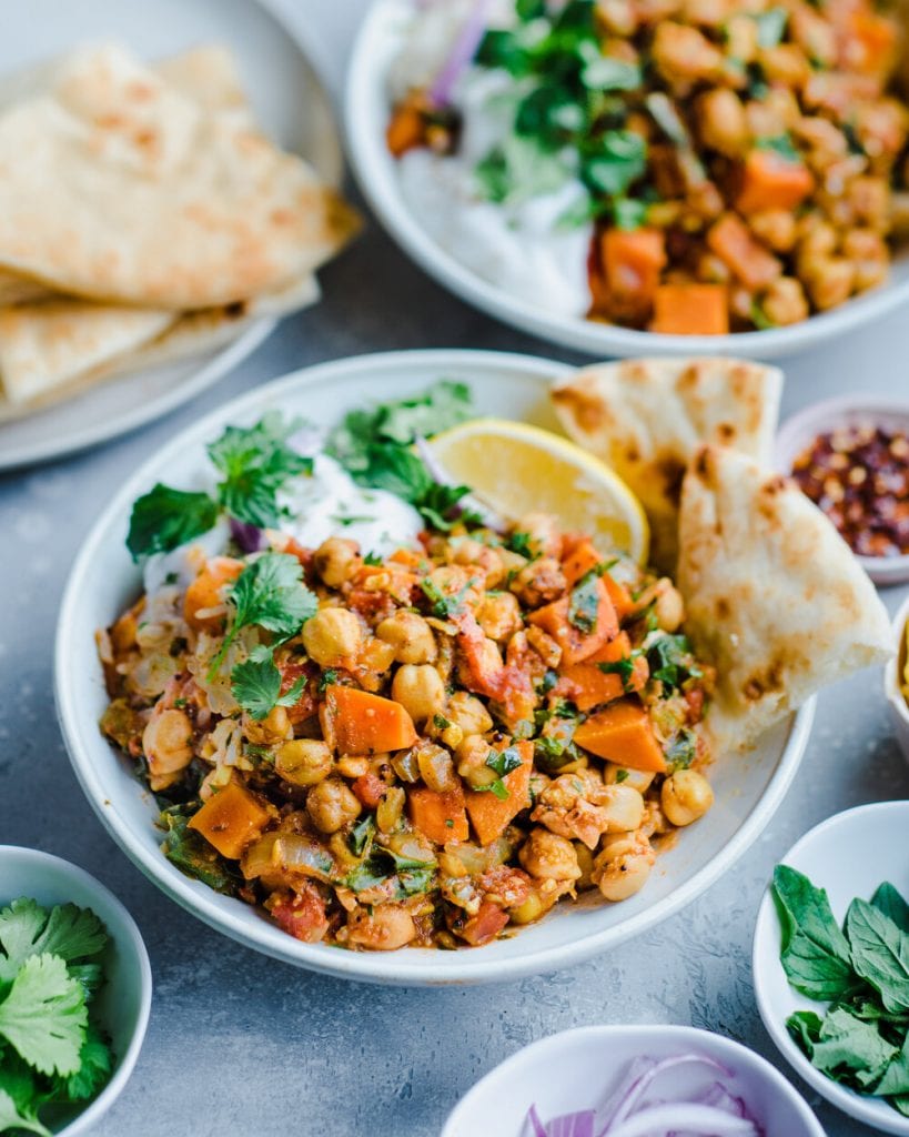 Indian Chickpea Sweet Potato Stew - 1