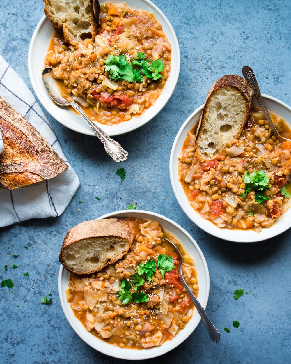 10 Healthy Vegan Lentil Recipes. instant pot vegan lentil cabbage soup.