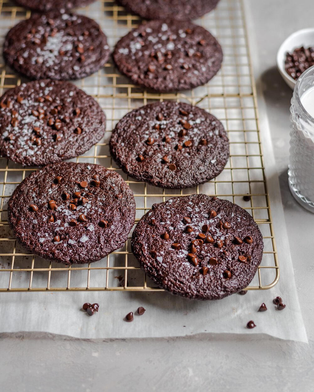 Dark Chocolate Blackout Cookies