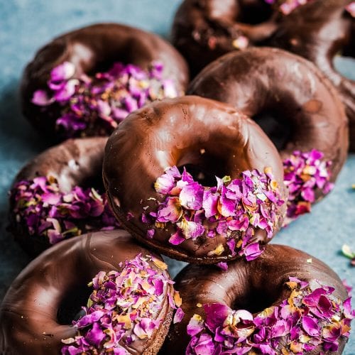 Vegan Chocolate Glazed Donuts