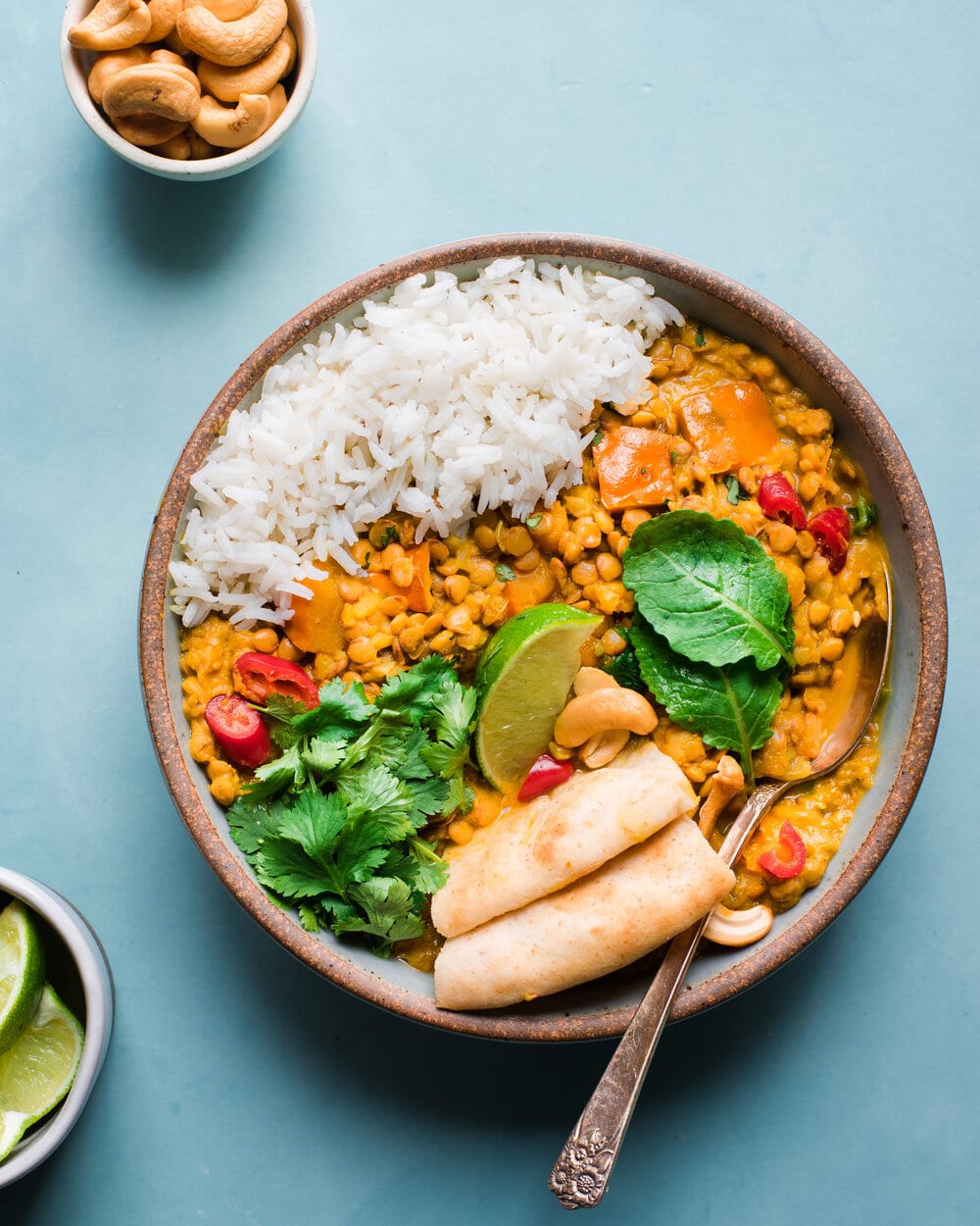 10 Healthy Vegan lentil recipes. instant pot vegan lentil curry.