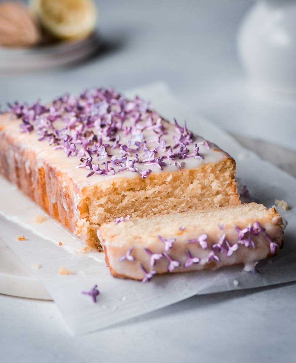 Vegan Lilac Lemon Cake