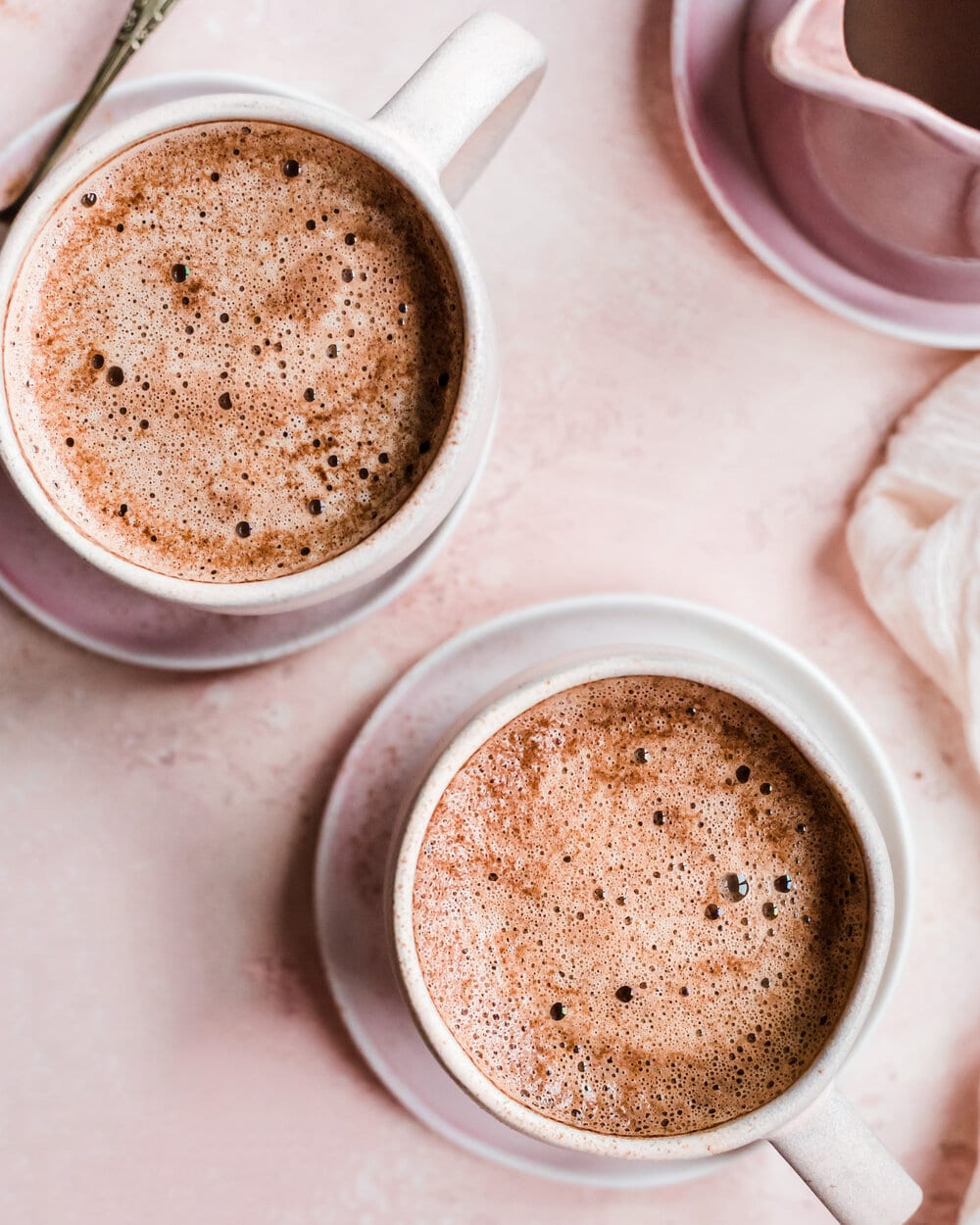 Creamy Vegan Protein Mocha Latte. latte food photography. coffee food photography.