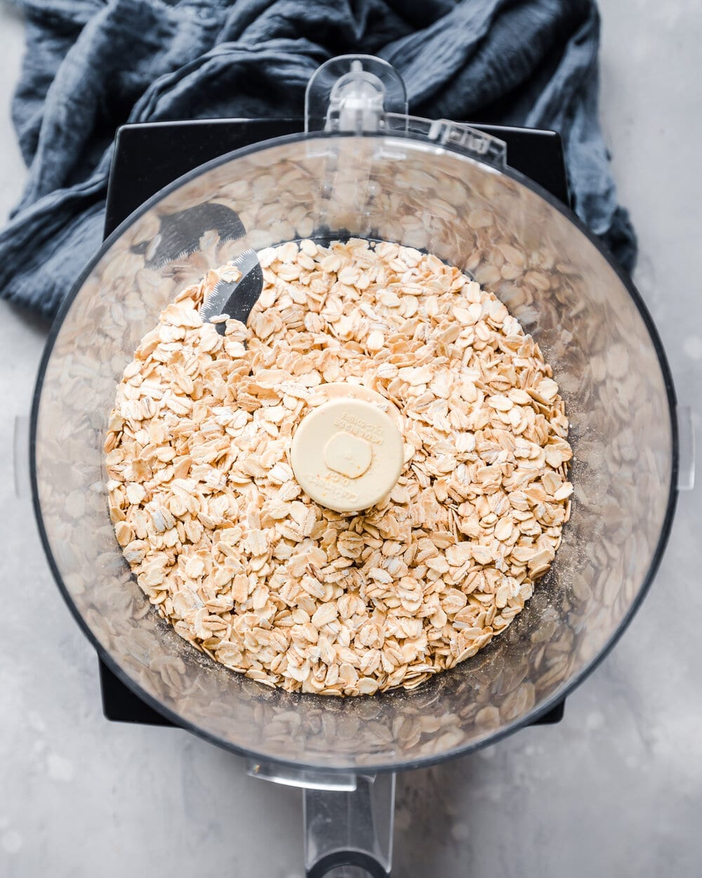 Oats in food processor