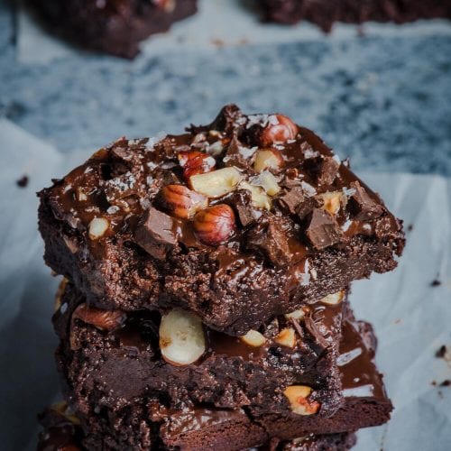 Vegan Tahini Brownies (Fudgy and Gluten-Free)