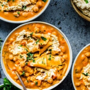 Vegan Instant Pot Pumpkin Lasagna Soup