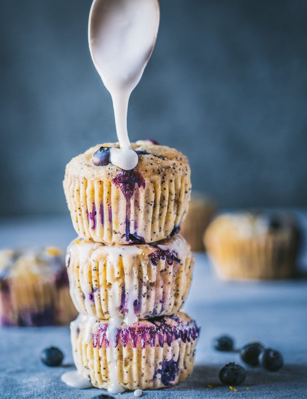 Vegan Blueberry Lemon Poppyseed Muffins