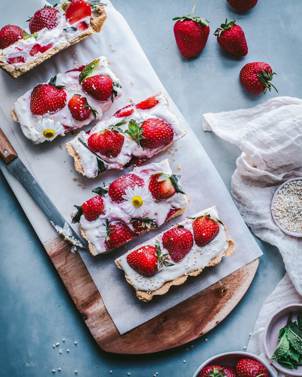 Vegan Strawberries and Cream Tart