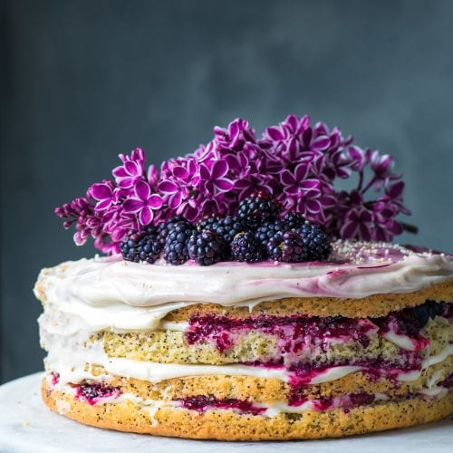 Vegan Lemon Poppy Seed Layer Cake