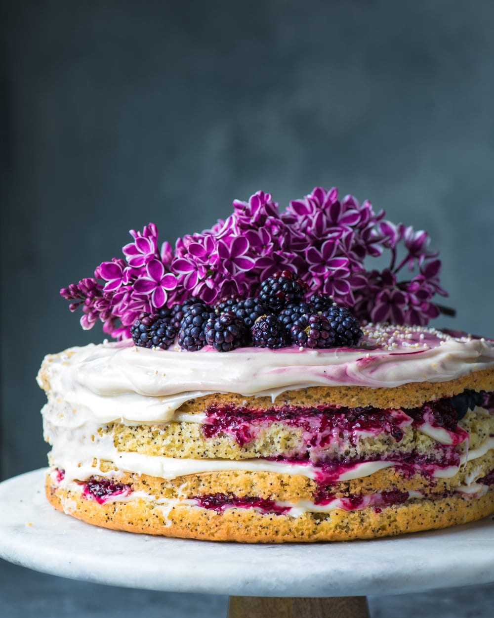 Violet Lemon Poppy Seed Cake, Fare Isle