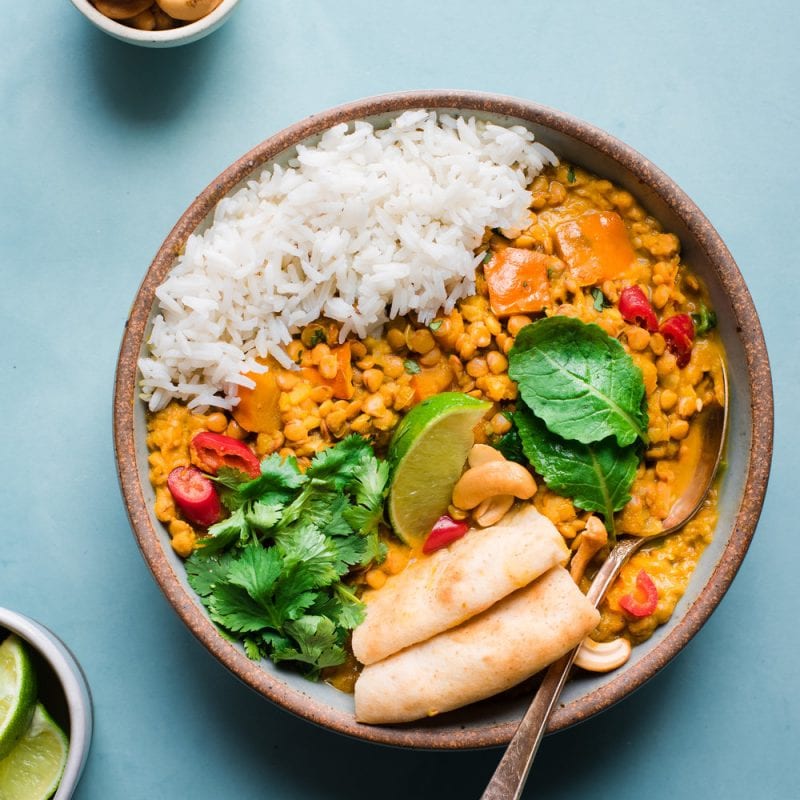 Instant Pot Butternut Squash Lentil Curry - Rainbow Plant Life