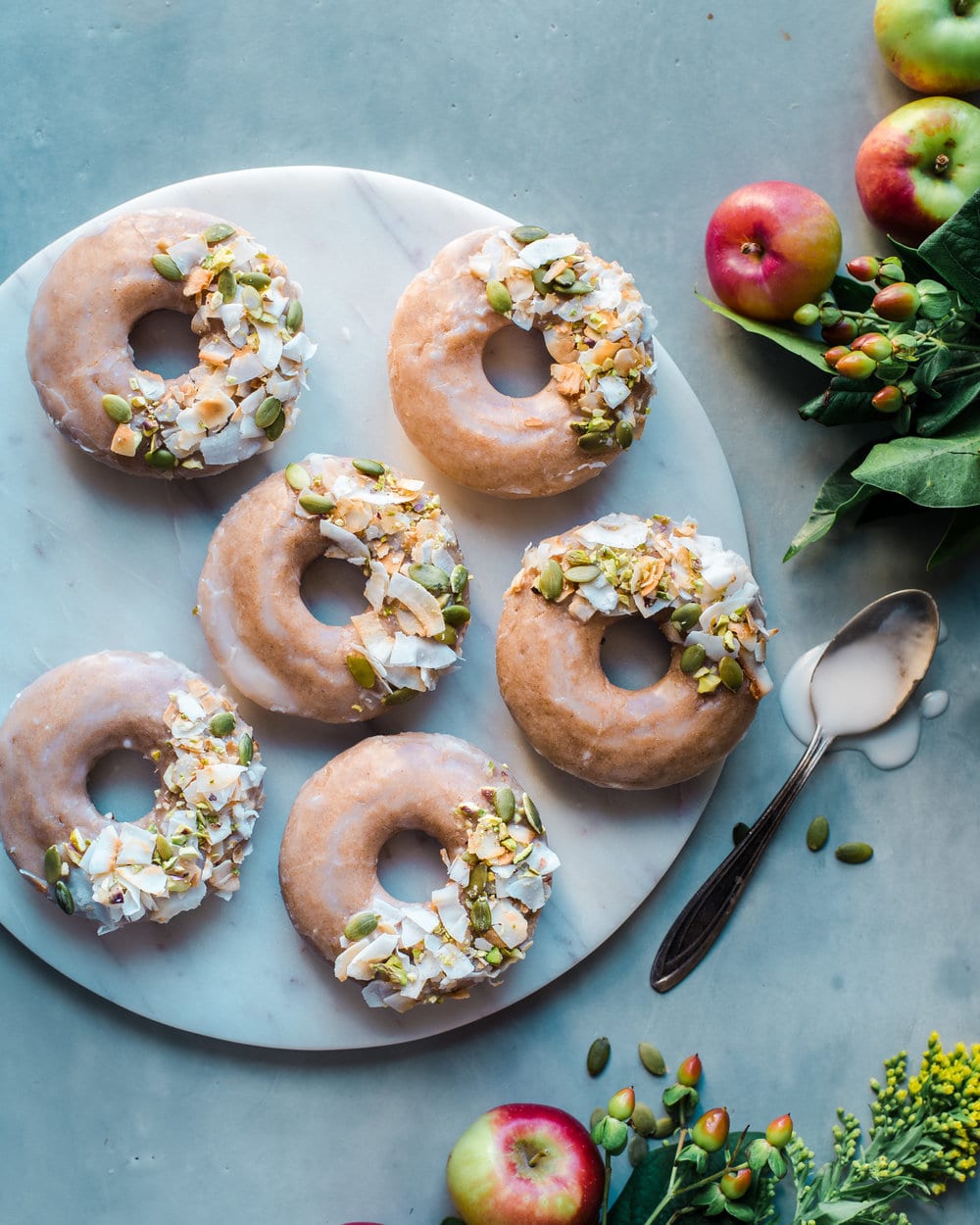 Apple Spice Baked Vegan Donuts
