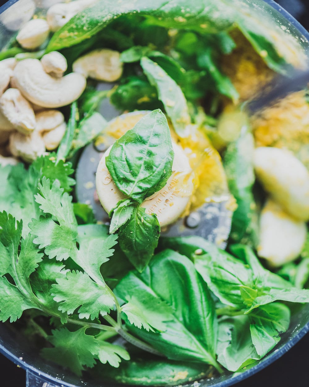 Crispy Smashed Potatoes with Cilantro Pesto
