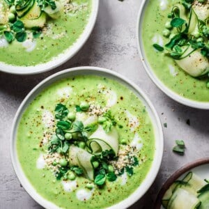 Creamy Avocado Pea Gazpacho