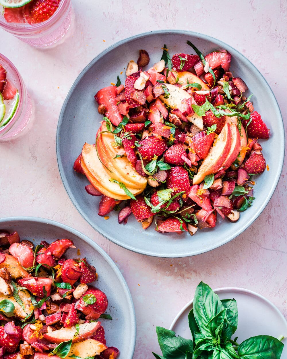 Healthy Strawberry Rhubarb Salad