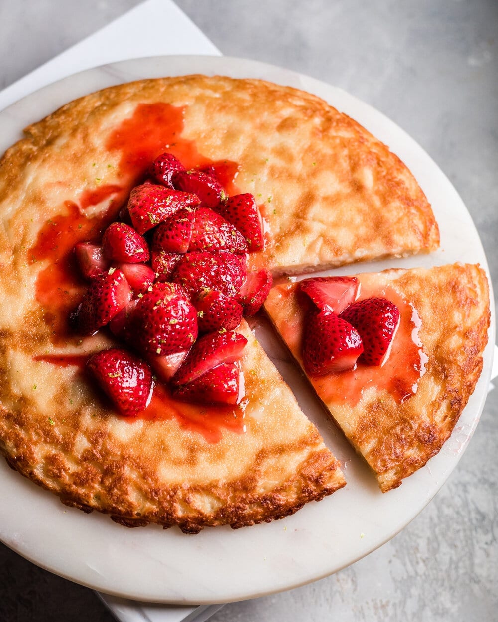 Vegan Dutch Baby with Roasted Strawberries