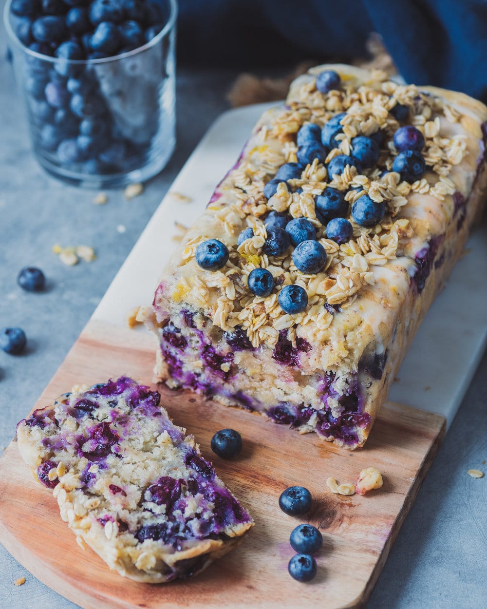 Blueberry Banana Bread with Streusel Topping