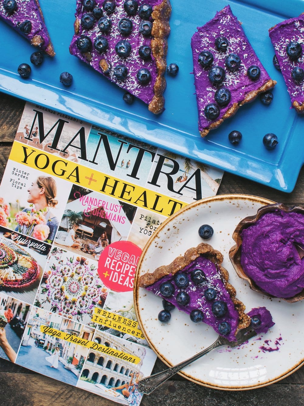 vegan, gluten-free purple sweet potato tart
