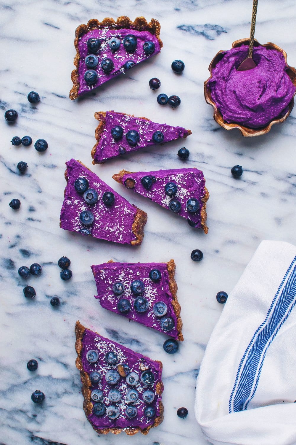 vegan, gluten-free purple sweet potato tart