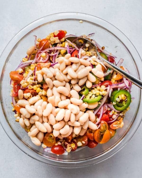 Charred Corn Salad with White Beans Rainbow Plant Life