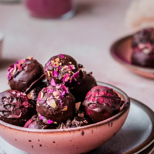 Fudgy Vegan Chocolate Beet Truffles