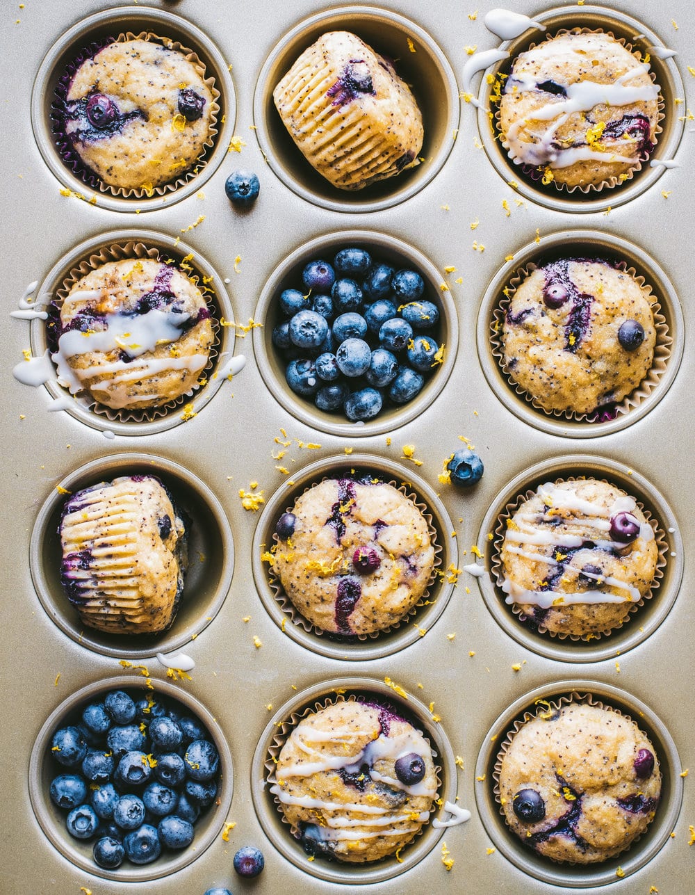 Vegan Blueberry Lemon Poppy Seed Muffins