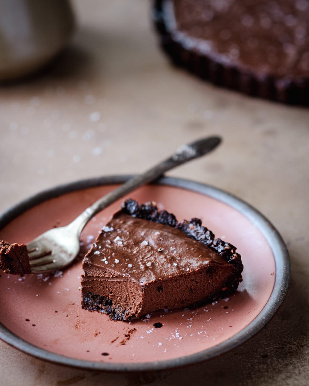 Salted Chocolate Cream Tart (VEGAN)