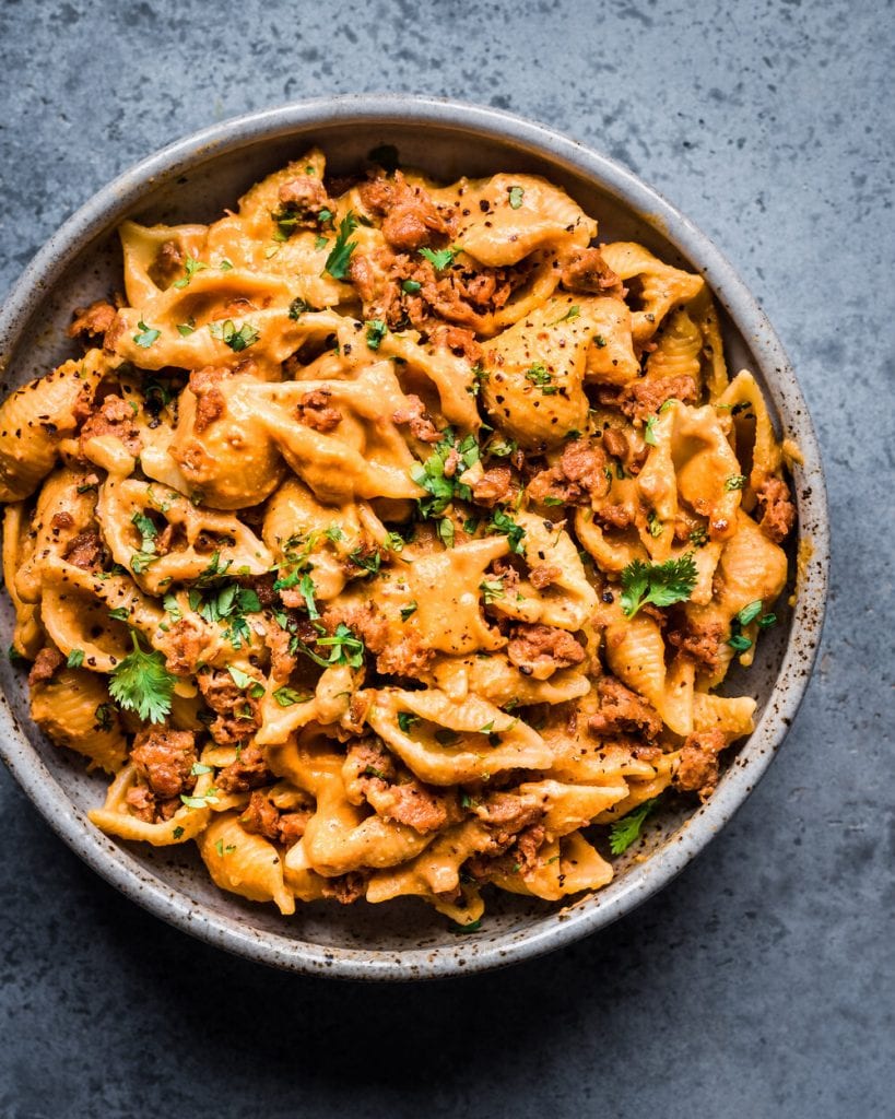 Creamy Chipotle Sweet Potato Pasta