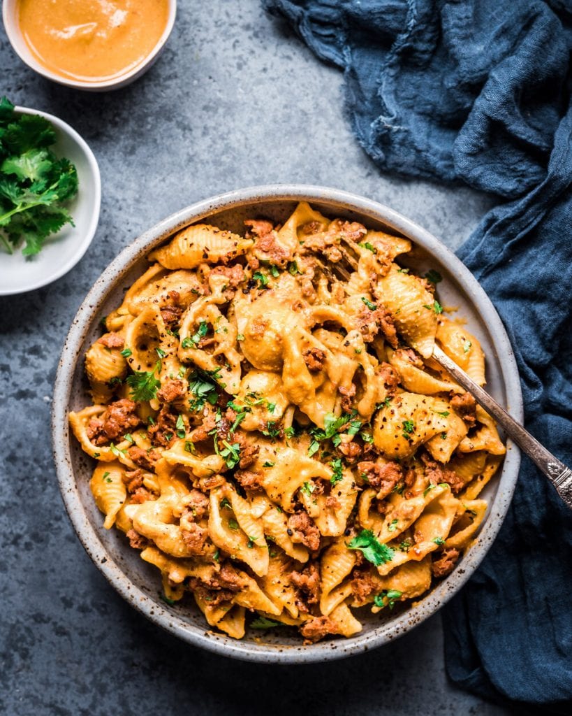 Creamy Chipotle Sweet Potato Pasta - Rainbow Plant Life