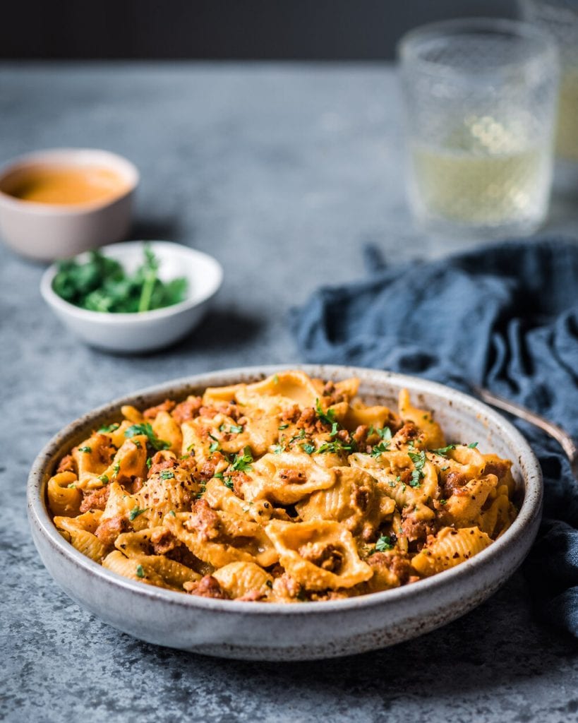 Creamy Chipotle Sweet Potato Penne Pasta - Ambitious Kitchen