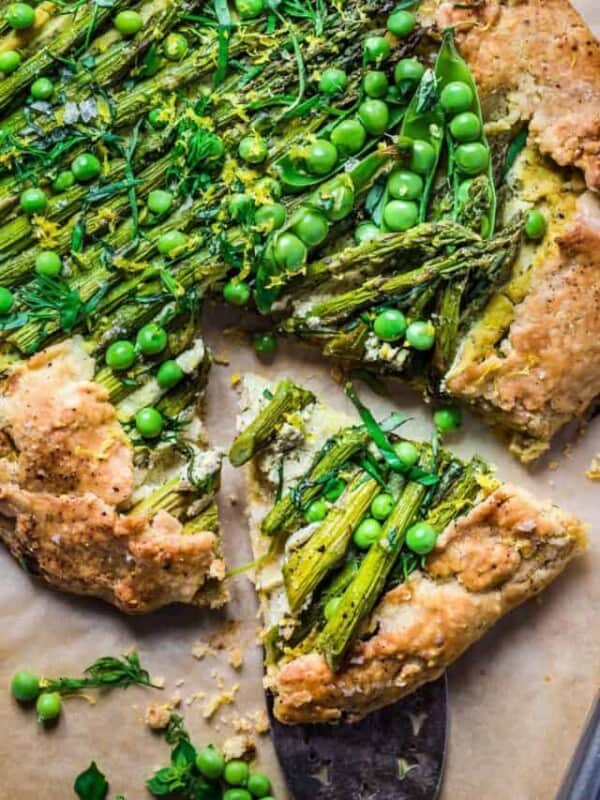 Galette with one slice cut from it.