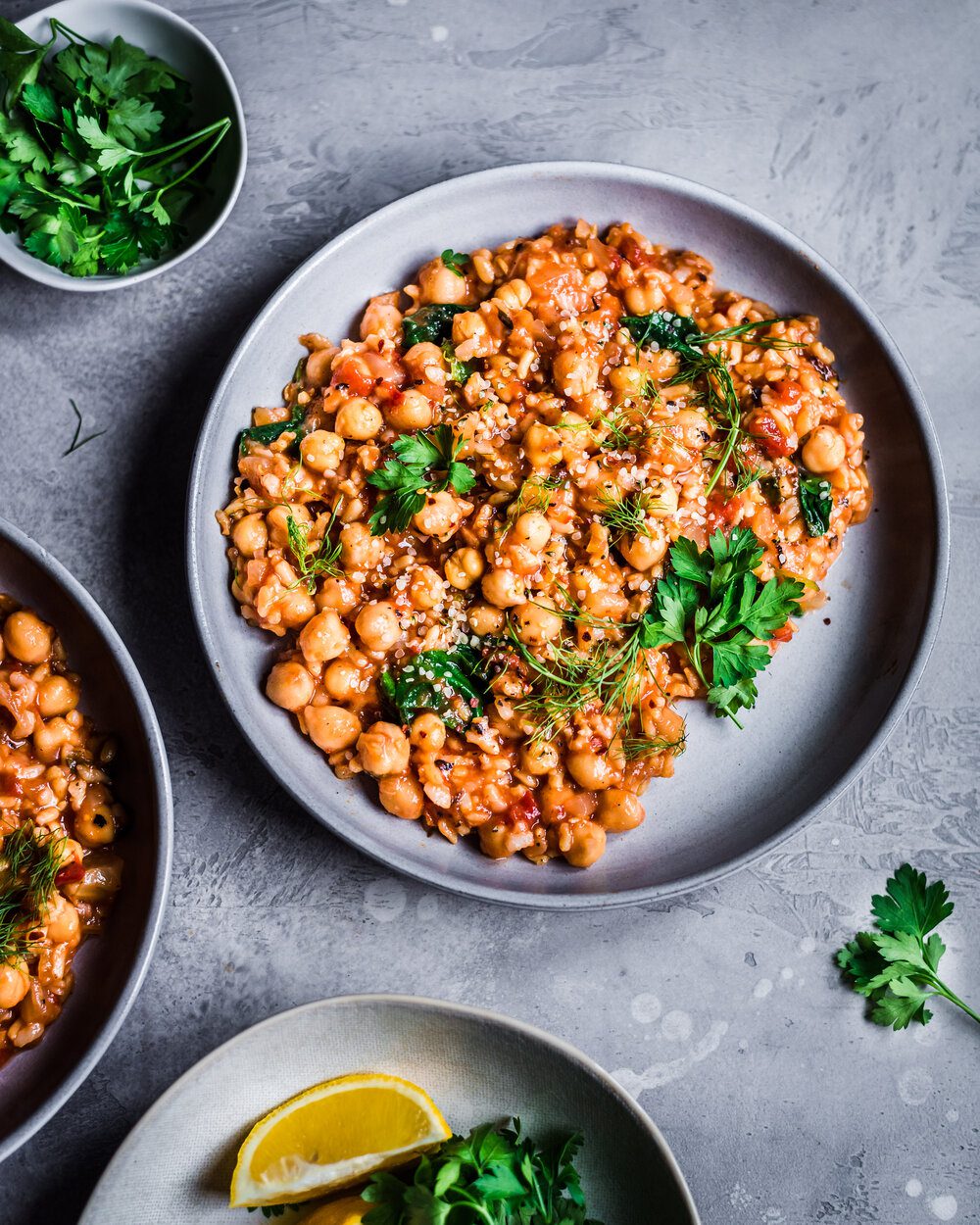 Instant Pot Fennel, Chickpea, and Brown Rice Stew