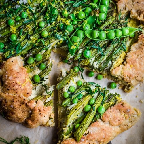 savory asparagus galette vegan