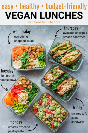 Vegan Lunches from Monday through Friday - Rainbow Plant Life