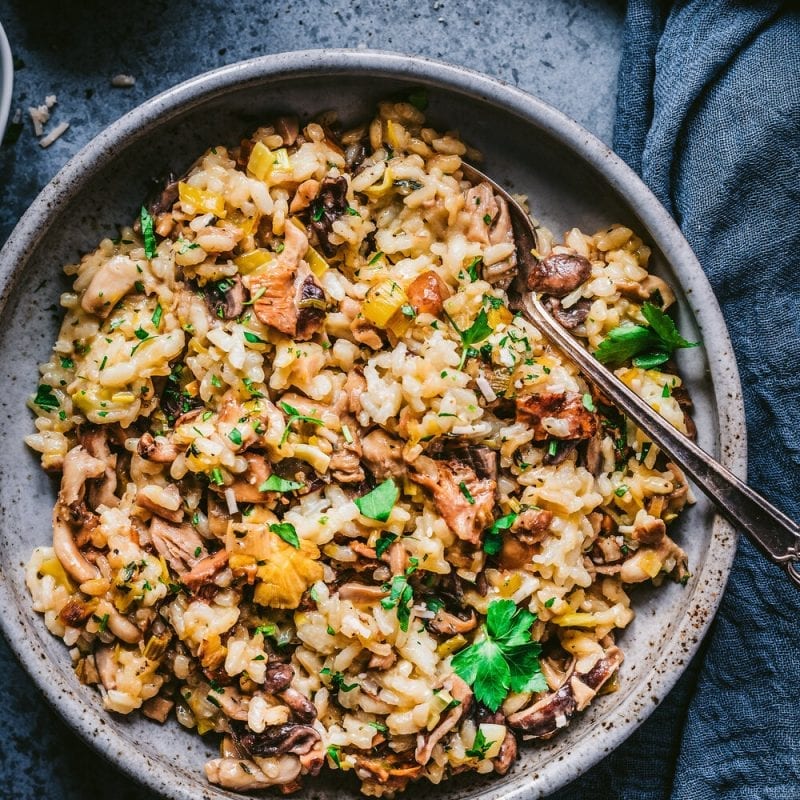 Vegan Miso Butter Mushroom Risotto Rainbow Plant Life