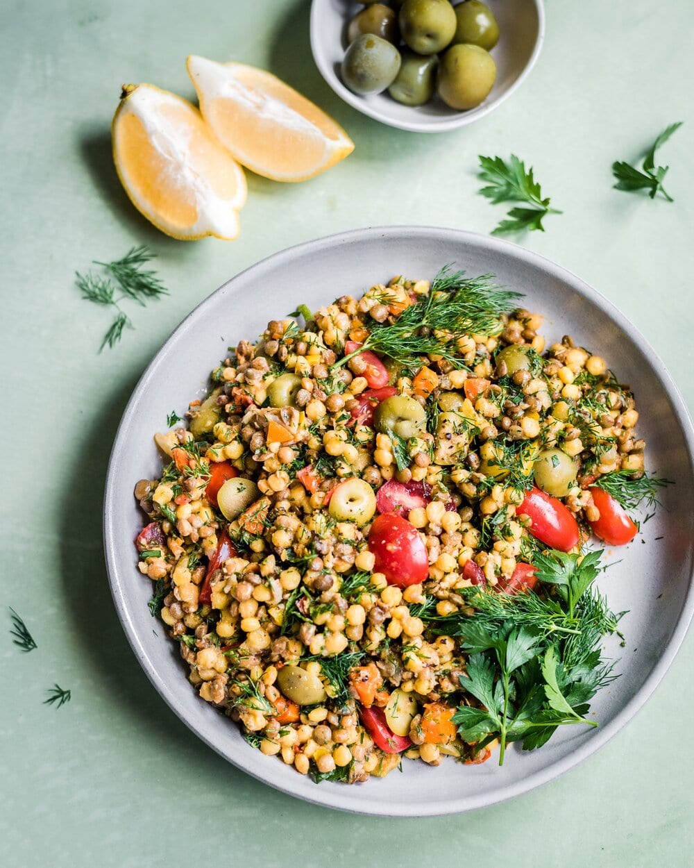 Instant Pot Israeli Couscous and Lentil Salad