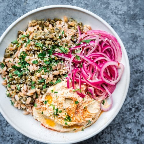 Lentils and Mediterranean flavors