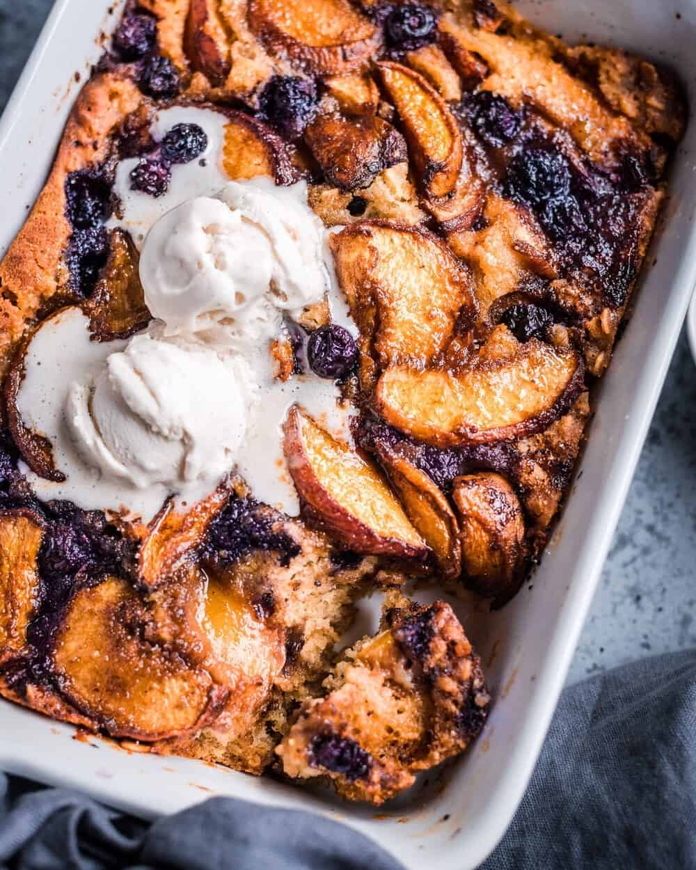 Vegan Brown Butter Peach Cobbler