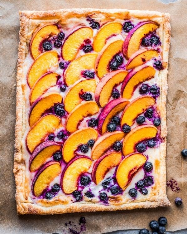 Peaches and Cream Puff Pastry Tart Rainbow Plant Life