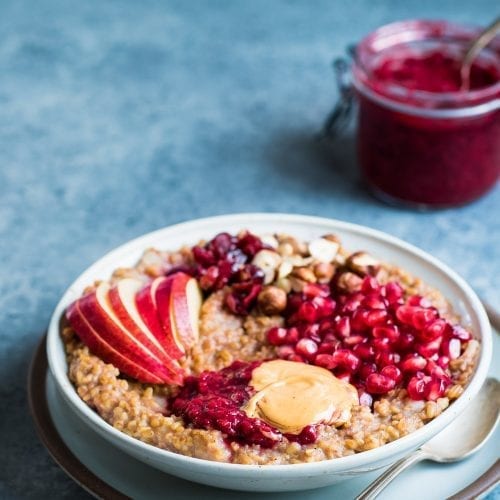 Instant Pot Pear and Date Spiced Oatmeal