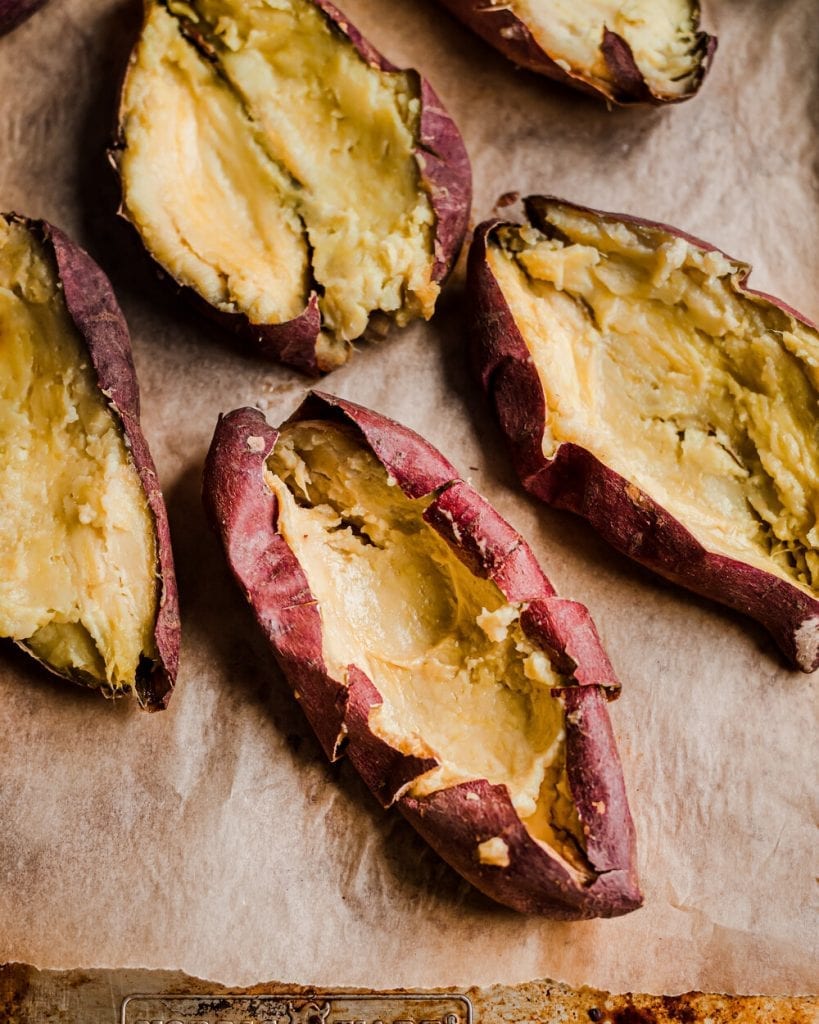 Baked Japanese Sweet Potatoes with Miso Tahini Butter Rainbow Plant Life